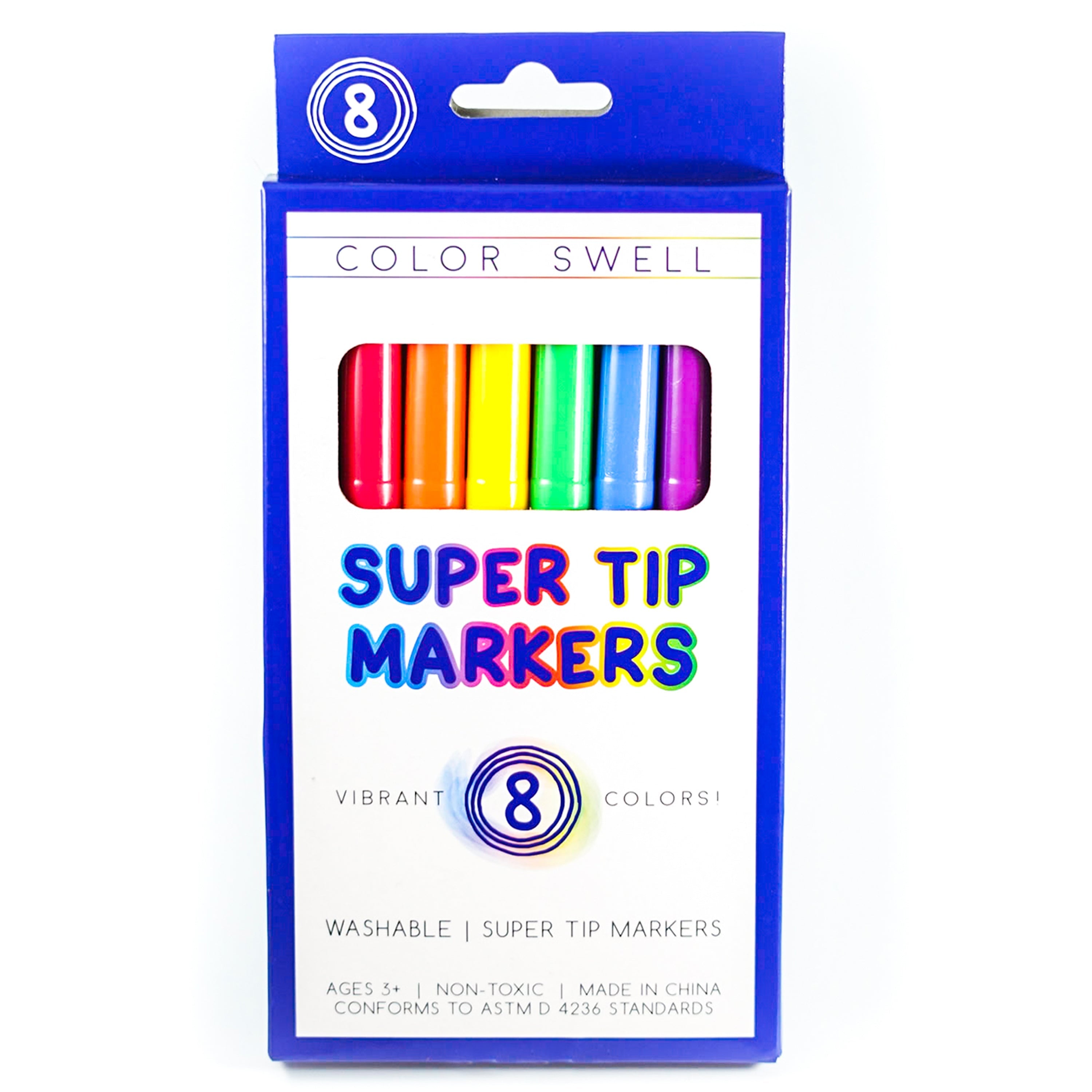 Color Swell Super Tip Washable Markers Bulk Pack 18 Boxes of 8