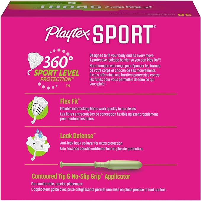 Playtex Sport Tampons, Super Absorbency, Fragrance-Free - 36ct