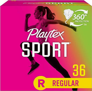 Playtex Sport Tampons, Regular Absorbency, Fragrance-Free - 36ct