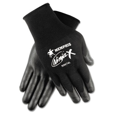 MCRª SafetyNinja x Bi-Polymer Coated Gloves, X-Large, Black, Pair