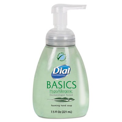Dial¨ ProfessionalBasics Hypoallergenic Foaming Hand Wash, Honeysuckle, 7.5 oz Pump, 8/Carton