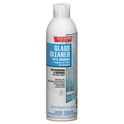 Chase ProductsChampion Sprayon Glass Cleaner with Ammonia, 19 oz Aerosol Spray, 12/Carton