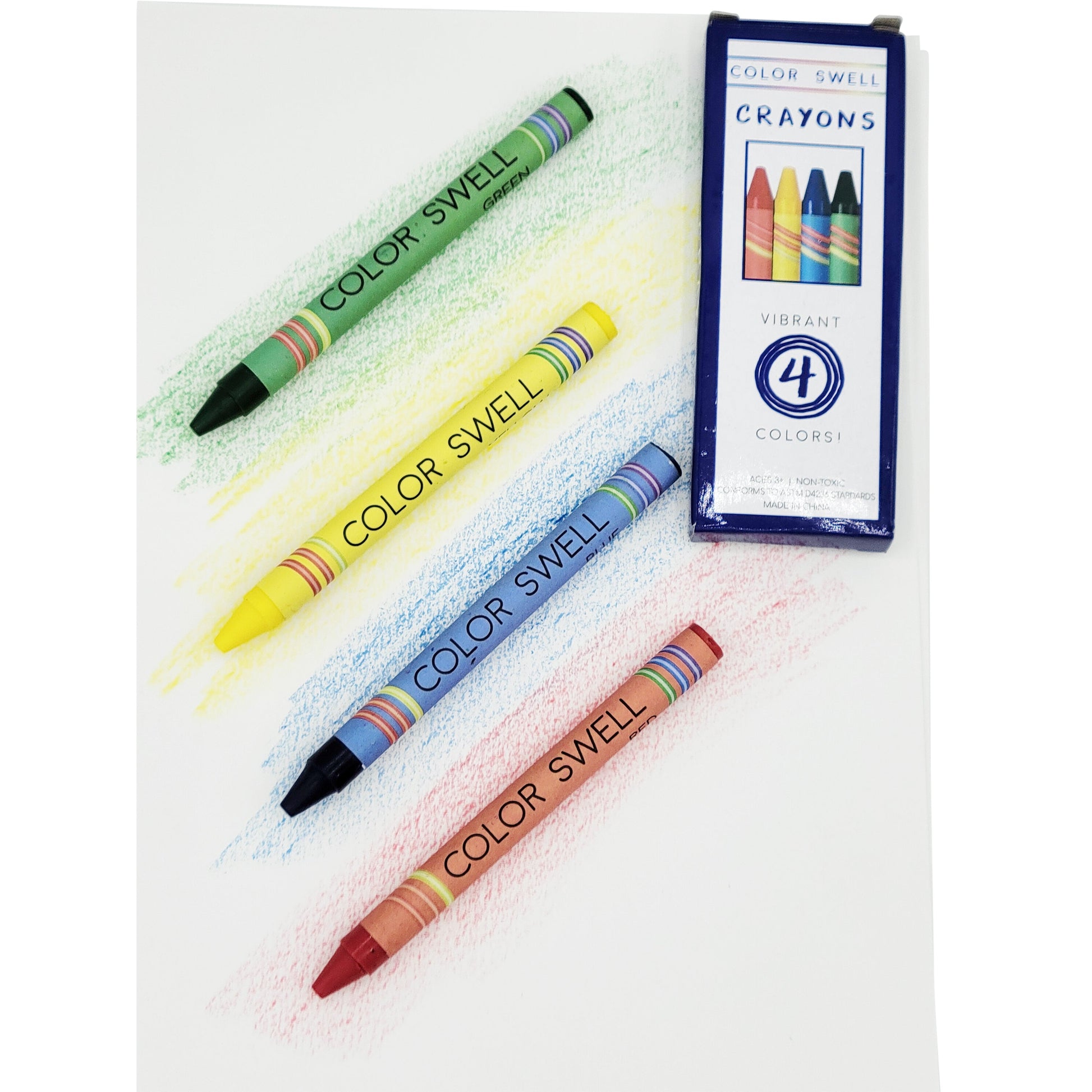 Color Swell Bulk Crayon Restaurant Packs - 300 Packs of 4 Crayons Each