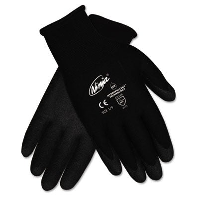 MCRª SafetyNinja HPT PVC coated Nylon Gloves, Medium, Black, Pair
