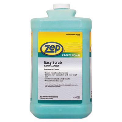 Zep Professional¨Industrial Hand Cleaner, Easy Scrub, Lemon, 1 gal Bottle with Pump, 4/Carton