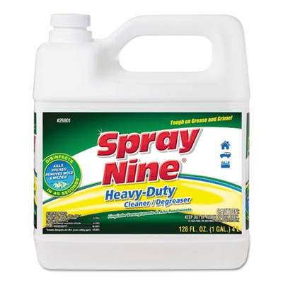Spray Nine¨Heavy Duty Cleaner/Degreaser/Disinfectant, Citrus Scent, 1 gal Bottle