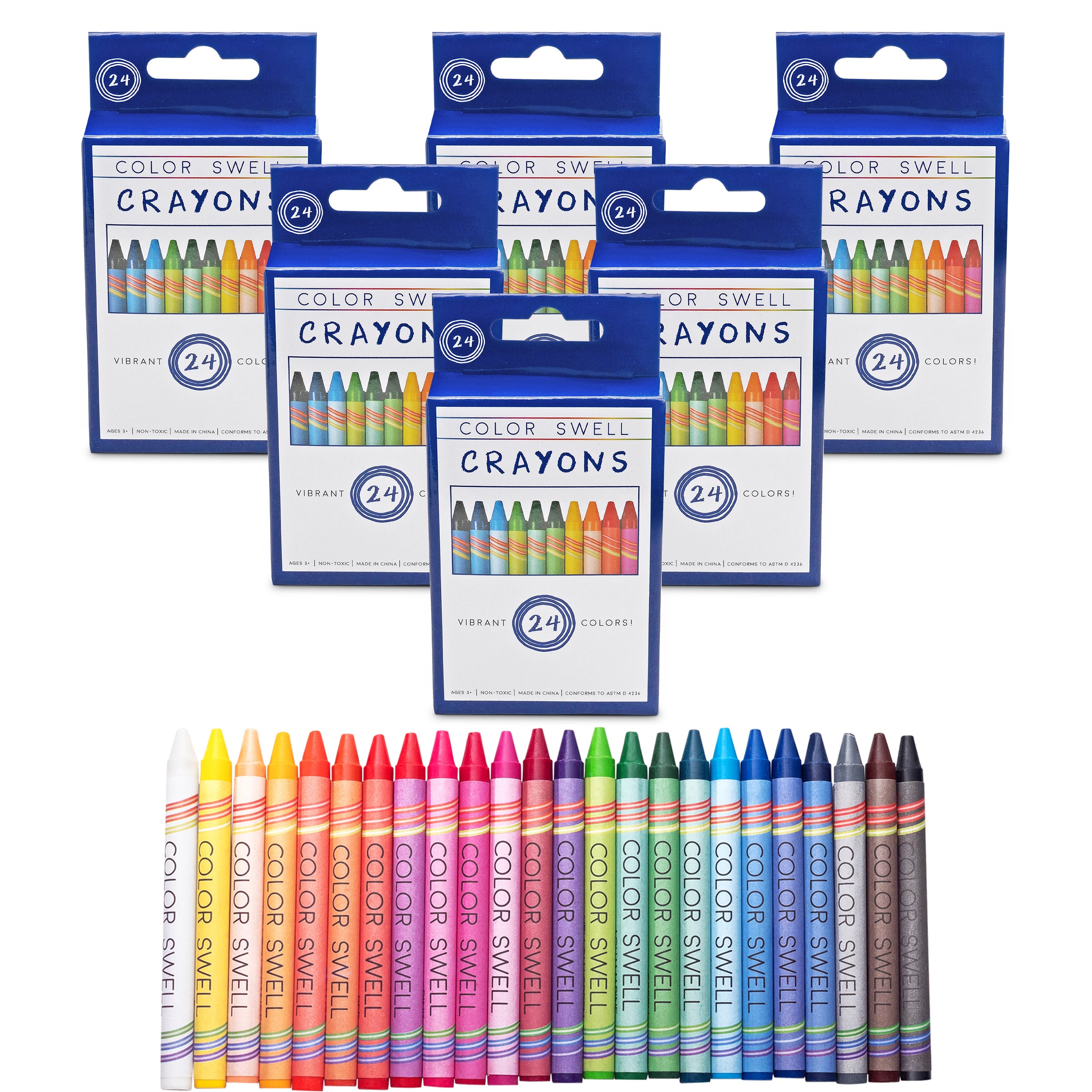 Color Swell Neon Crayons Bulk Packs - 18 Boxes of Fun Neon Bulk