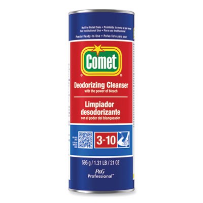 Comet¨Deodorizing Cleanser with Bleach, Powder, 21 oz Canister, 24/Carton