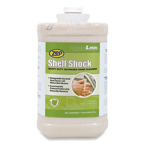 Zep Shell Shock Heavy Duty Soy-Based Hand Cleaner, Cinnamon, 1 gal Bottle, 4/Carton
