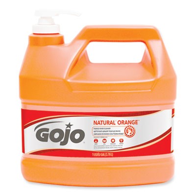 GOJO¨NATURAL ORANGE Pumice Hand Cleaner, Citrus, 1 gal Pump Bottle, 2/Carton