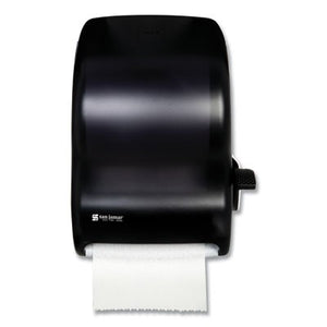 San Jamar Lever Roll Towel Dispenser, Classic, 12.94 x 9.25 x 16.5, Transparent Black Pearl