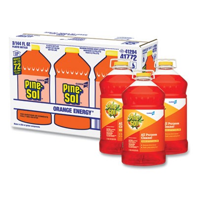 Pine-Sol¨All-Purpose Cleaner, Orange Energy, 144 oz Bottle, 3/Carton