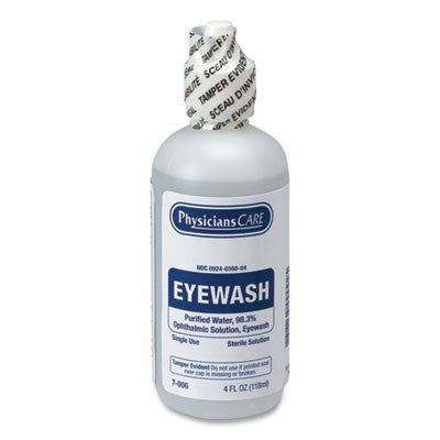 PhysiciansCare¨ by First Aid Only¨First Aid Refill Components Disposable Eye Wash, 4 oz Bottle