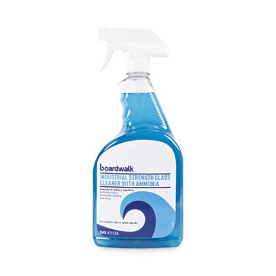 Boardwalk¨Industrial Strength Glass Cleaner with Ammonia, 32 oz Trigger Spray Bottle, 12/Carton