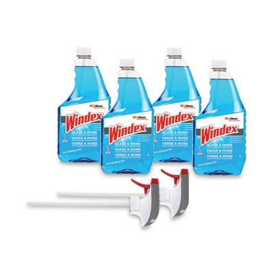 Windex¨Original Glass Cleaner, Fresh Scent, 32 oz Spray Bottle, 4/Carton