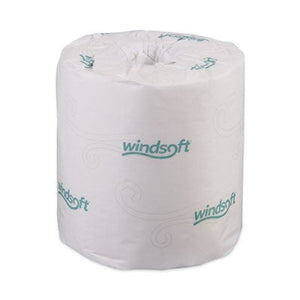 Windsoft Bath Tissue, Septic Safe, 2-Ply, White, 4.5 x 3.7, 500 Sheets/Roll, 96 Rolls/Carton