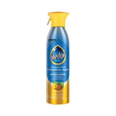 Pledge¨Multi Surface Antibacterial Everyday Cleaner, 9.7 oz Aerosol Spray, 6/Carton