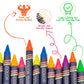 Color Swell Neon Crayons Bulk Packs - 36 Boxes of Fun Neon Crayons (288 total) of Teacher Quality Durable Classroom Packs Color Swell