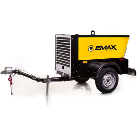 Emax Trailer Rotary Screw Air Compressor, 115 CFM, 24 HP, 12V