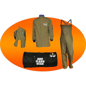 Arc Rated Safety JABHDF0644CKIT-L 40 Cal Lite Norfab¨ Bag Kit, includes Jacket, Bib, 40Cal Hood w/ Fan, Safety Glasses, Earplugs & Gear Bag - Large