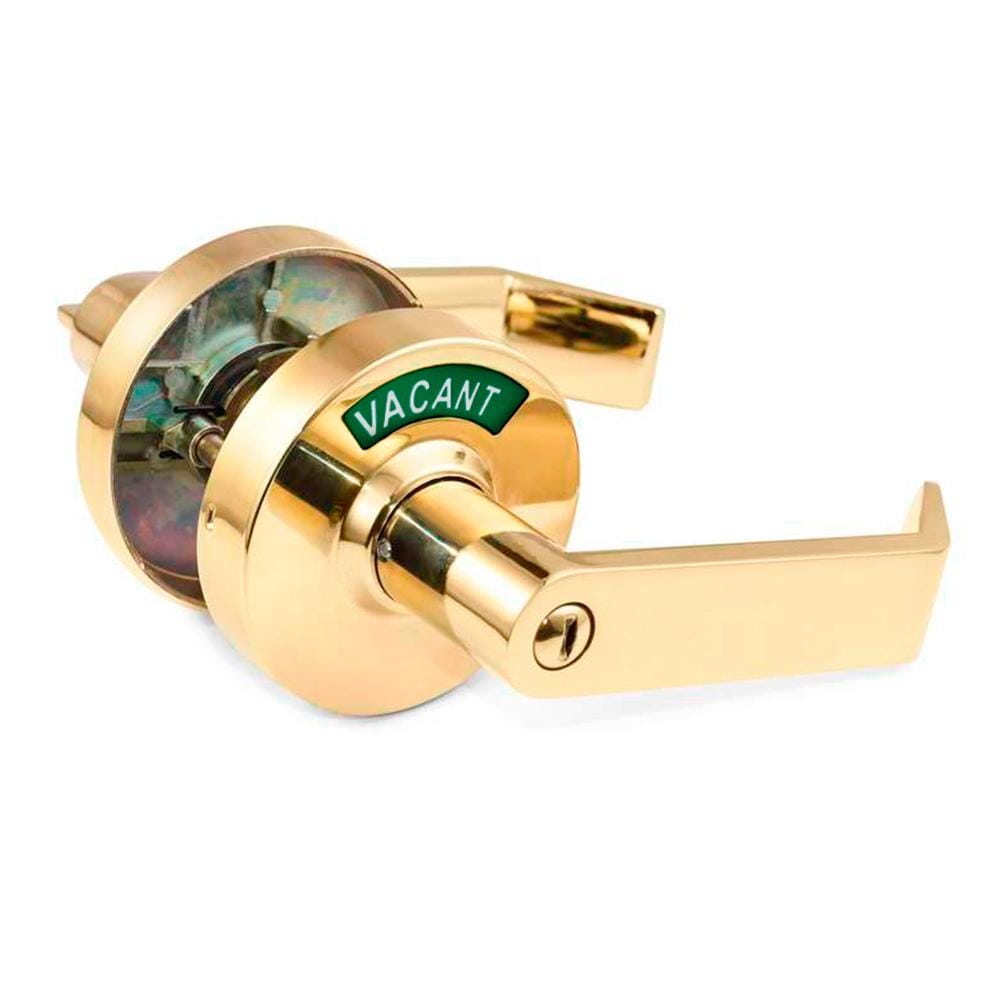 PVD Brass Door Handle with Privacy Indicator