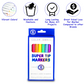 Color Swell Super Tip Washable Markers Bulk Pack 6 Boxes of 8 Vibrant Colors (48 Total) Color Swell