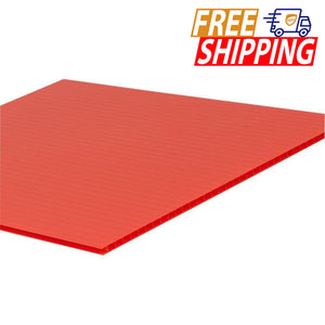 Whole Coroplast Board - Orange - 3/16 inch thick
